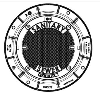 【WOOHWA】CHECK HOLE MID SK East Jordan 1045ZPT Bolted and Gasketed Water-Tight L1