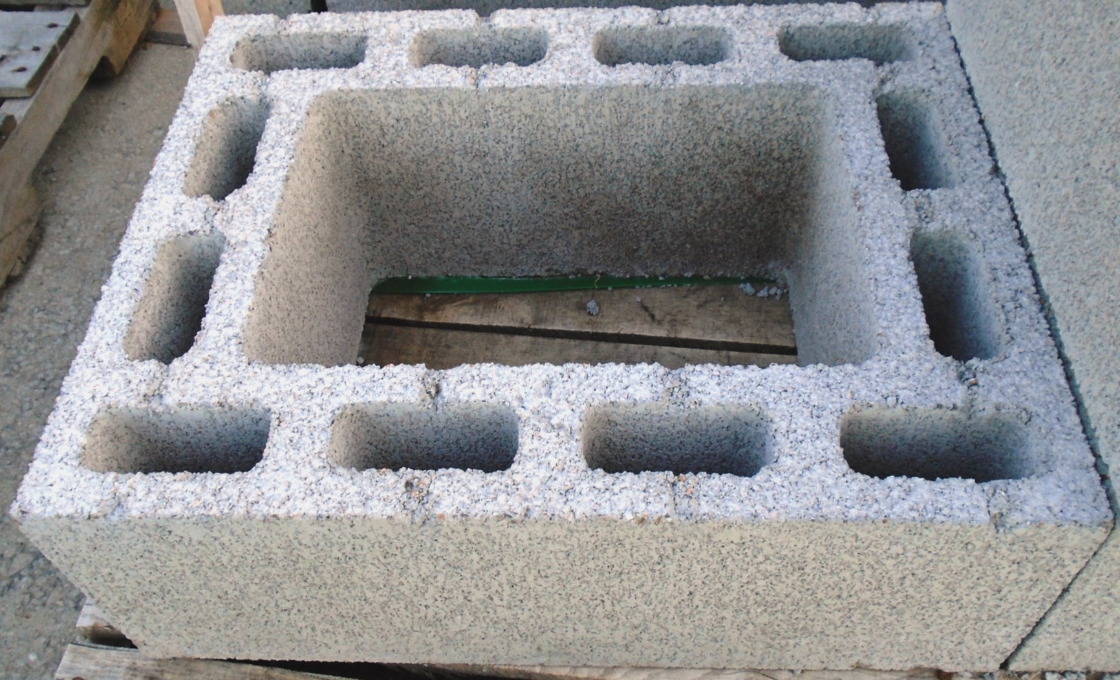 Hollow Concrete Chimney Block, 17W x 8H x 21 L, for 8 x 12 Flue Liner  - 8030702