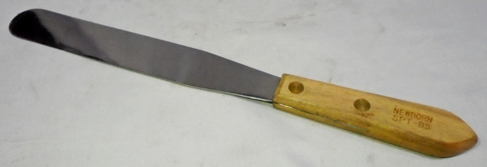 Newborn Caulk Finishing Knife Tool, Stainless Steel with Wood Handle, 8 L  x 1/4 W - 8519008