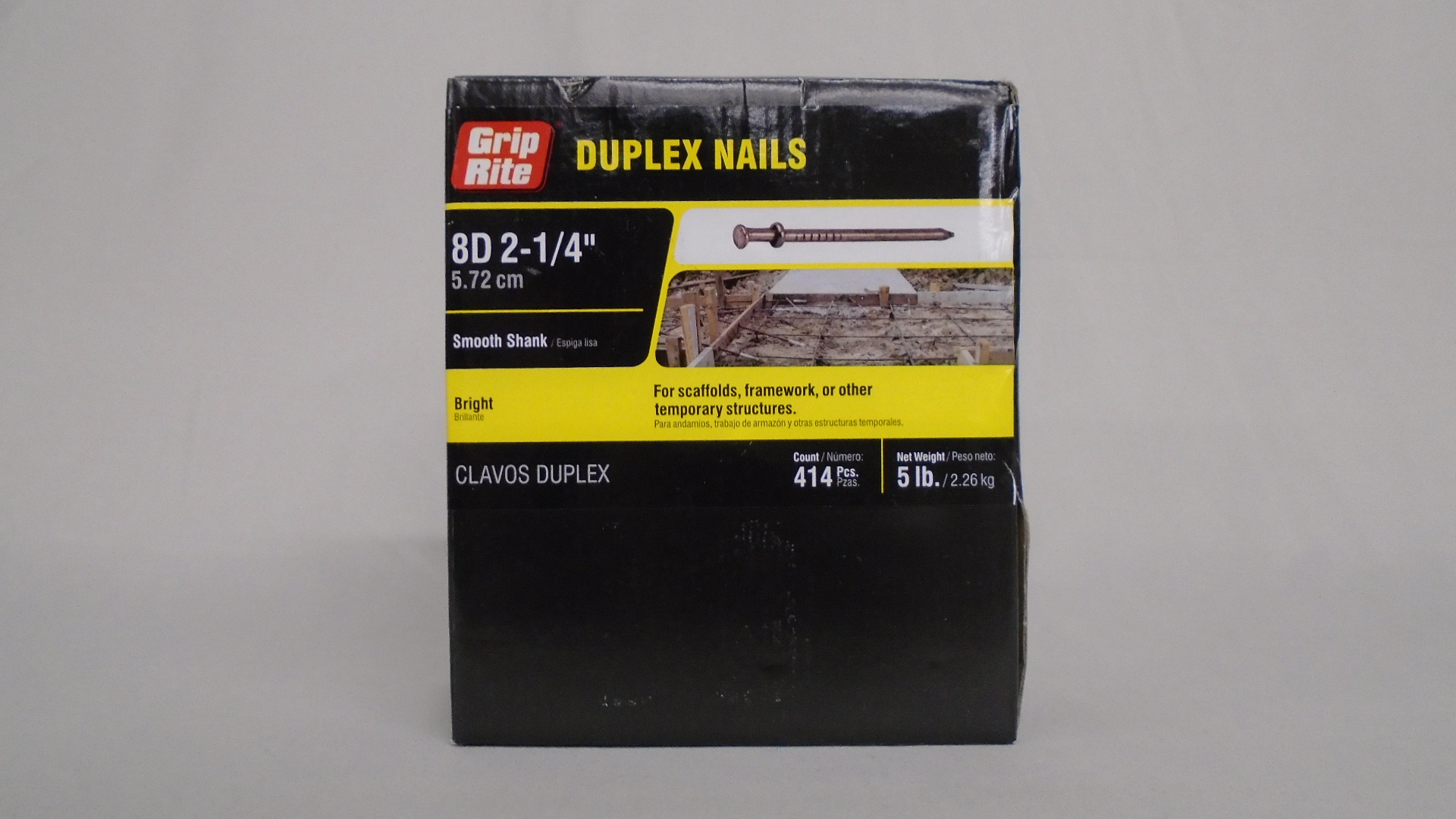 8D Brite Duplex Nails, 21/4" Long, 5Pound Pack 9201003 Kuhlman