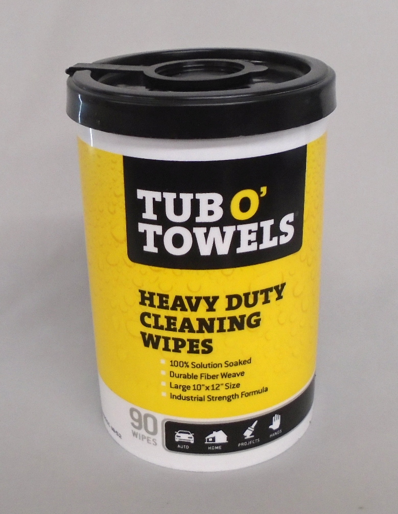 Tub O Towels TW90  HeavyDuty 10 x 12 Size MultiSurface Cleaning Wipes 90 
