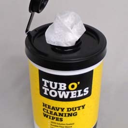 Tub O' Towels Heavy-Duty Cleaning Wipes, Large 10 x 12, 90 Wipes per  Container - 9473073
