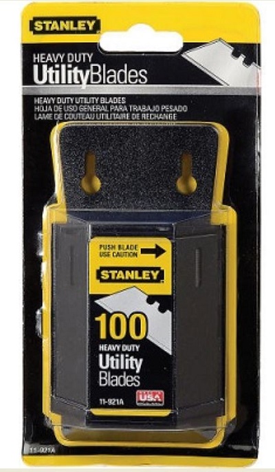 Stanley Heavy Duty Utility Blades with Dispenser - 100 count