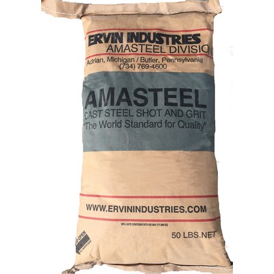 Ervin Amasteel Steel Shot, Size S330, 50-Pound Bag - 7358630