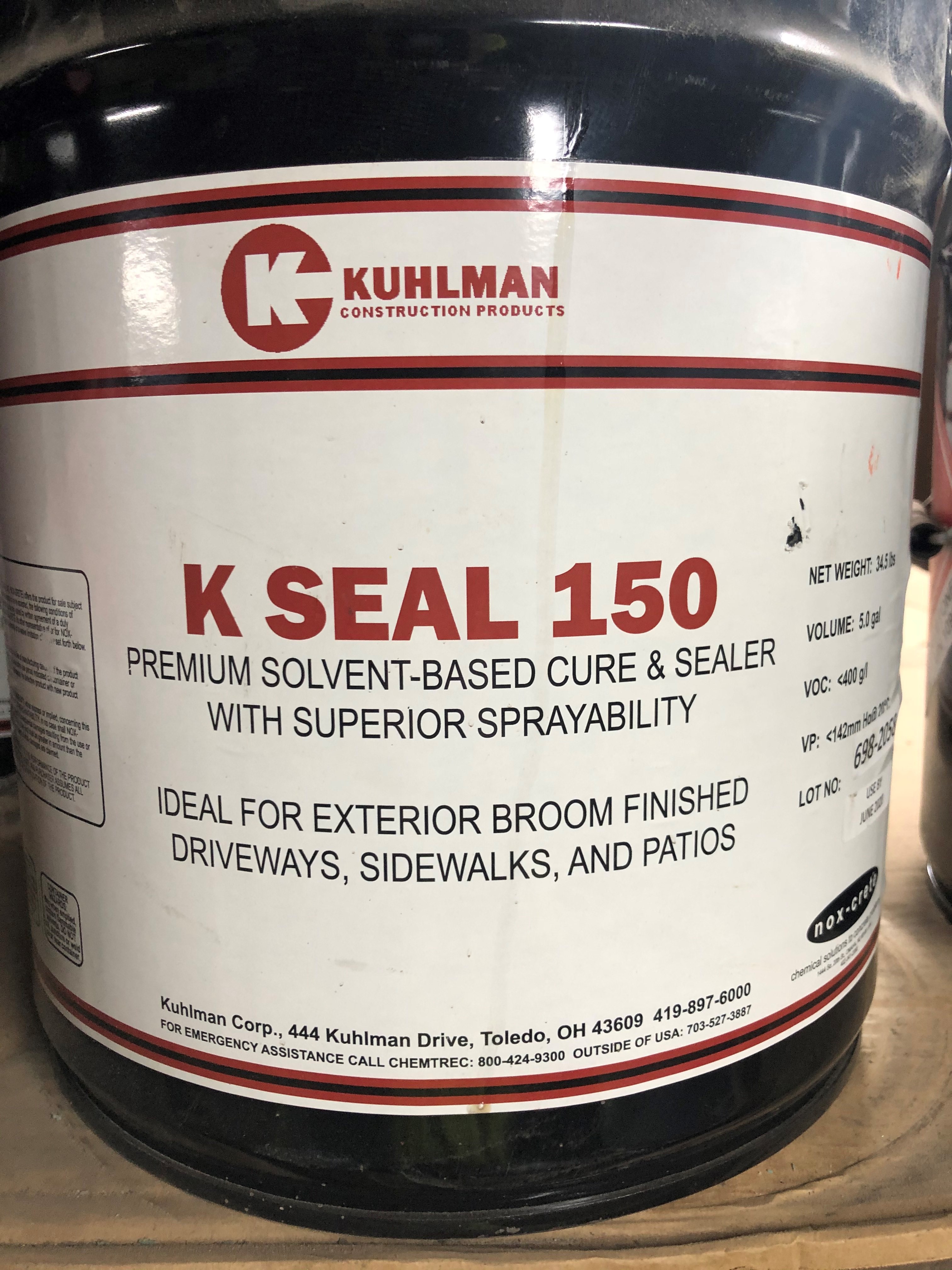 Kuhlman KSeal 150 Concrete Cure and Seal, 5Gallon Bucket 6069235