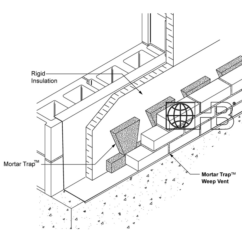 Hohmann and Barnard Mortar Trap Weep Vent, 3/8 148; W x 2 189; 148; H x