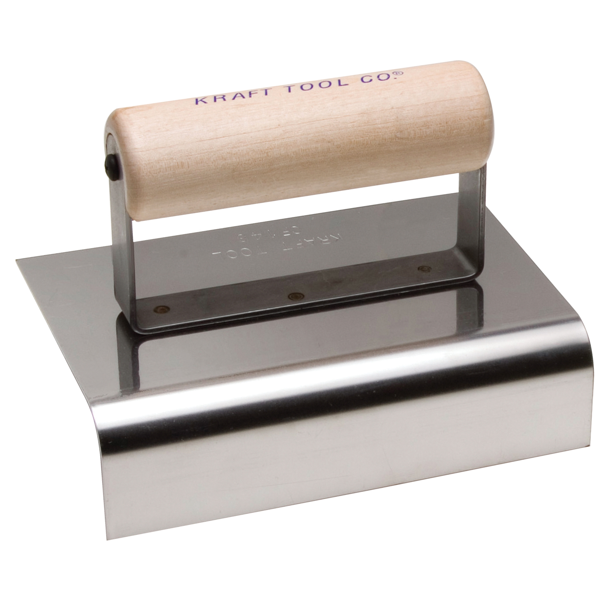 thumbnail image 2 of Kraft Tool Co- 6" X 4-1/2" 1/4"R Edger Safety Step Edger/Groover With Wood Handle 2 of 9