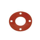 Fouty Full-Face Red Rubber Flange Gasket, 10" x 1/8"