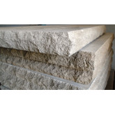 Grey Limestone Rock-Faced Pier Cap, 22" L x 22" W x 2-1/4" H