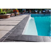 Techo-Bloc Bullnose Cap, in Onyx Black Color, 2-3/8" W x 5-7/8" H x 12" L