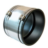 Fernco StrongBack RC 1000 Series Coupling, 4" PVC/CI to 4" Clay