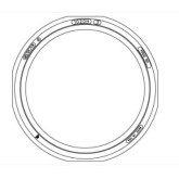 East Jordan 1020H Solid Round Gray Iron, with 3" Adjustable Riser for Cover with 22-3/4" Diameter x 1-34" Seat Thickness