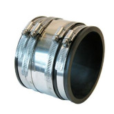 Fernco StrongBack RC 1056 Series Coupling, 4" PVC/CI to 4" PVC/CI