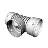 Baughman Tile Corrugated Tee, Single Wall, 4"