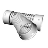 Baughman Tile Corrugated Wye, Single Wall, 4"