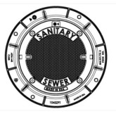 East Jordan 1045ZPT Bolted and Gasketed Water-Tight L1 Manhole Assembly with Frame, Sanitary Sewer, 7" High