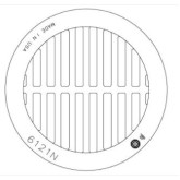 East Jordan 6121N Beehive Grate for 24" Diameter Pipe, 3-3/4" High