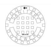 East Jordan 1020AGS Solid Cover with Gasket, Black Asphaltic Coated