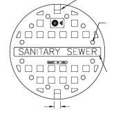 East Jordan 1020BEXH Sanitary, 12-Hole Cover