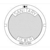 East Jordan 1040A Sanitary Solid Asphaltic Coated Cover