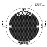 East Jordan 1040A Water Cover with Closed Pickholes