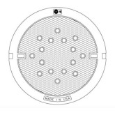 East Jordan 1040B Vented 16-Hole Asphaltic Coated Cover