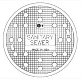 East Jordan 1450A1 Sanitary Sewer Solid Asphaltic Coated Cover