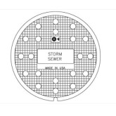 East Jordan 1450A1 Storm Sewer, Solid Asphaltic Coated Cover