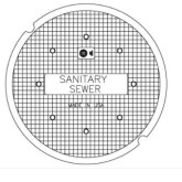 East Jordan 1450B1 Vented 8-Hole Sanitary Sewer Cover