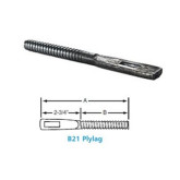 Plylag Bolt, 1/2" Diameter x 6-3/4" Long with W/4 Thread