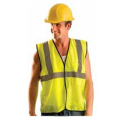 Safety Vest, in Fluorescent-Yellow, Extra-Large Size