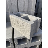 Hollow Split-Face Concrete Block, 8" W x 8" H x 16" L, Return Corner