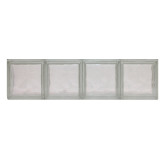 Clear Choice Glass Block Panel, Wave Design, 32" W x 8" H x 7-5/8" D, No Vent