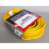 Extra-Heavy Duty Outdoor Extension Cord, 100' Long, Yellow, 12/3 SJTW, 15 Amp, 125 Volt, 1875 Watts