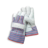 Radnor Split Leather Palm Gloves, with Canvas Back and Safety Cuff, Large Size, Sold in a Pack of 12