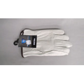 West Chester Leather Driver Gloves, Shirred Elastic Cuff, Large Size