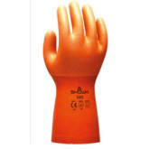 14" Chemical Resistant Gauntlet Gloves, Sandy-Finish PVC, Red 620, Size Extra-Large, Sold in Pack of 12-Pair