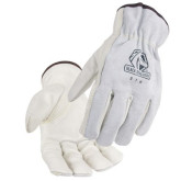 Grain Cowhide Palm Drivers Glove with Split Cowhide Back, Size Large
