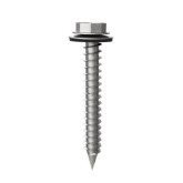Wire-Bond Polymer Coated Wood Screw with Washer, #9 x 1-1/2"