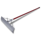 Marshalltown Open-Angle Pull Crete Concrete Placer, with 60" Long Aluminum Handle, 20" L x 4"W  Blade