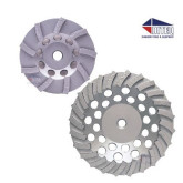 Diteq Turbo Cup Grinding Wheel, 4-1/2" Diameter, 9 Segments, 7/8"-5/8 Arbor