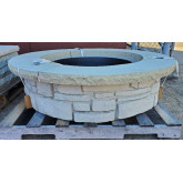 Round Precast Concrete Fire Pit, 14" H x 55" Diameter