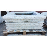 Square Precast Concrete Fire Pit, 15" H x 41" Diameter
