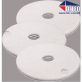 Diteq White Polishing Pad for Floor Maintenance, 15" Diameter