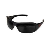 Edge Brazeau Torque Safety Glasses, with Matte Black Frame and Smoke Lens