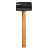 Kraft Tool Rubber Mallet, 28-Ounces Head, with Wood Handle