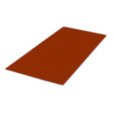 ADA Solutions Cast-in-Place Tactile Detectable Warning Surface, 2' W x 4' L,  in Brick Red Color