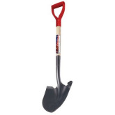 True Temper Short-Handle Round-Point Shovel, with Plastic D-Handle