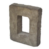 Dutch Quality Receptacle Block, in Taupe Brown Color, 6-1/2" W x 8" H, with 2-1/2" W x 4" H Opening