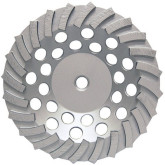 Diteq Diamond Segmented Turbo Cup Grinding Wheel, 7" Diameter, with 5/8" -11 Threaded Arbor, 24 Segments